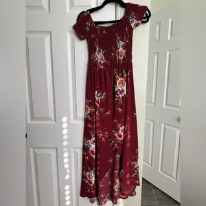 Floral Burgundy maxi Dress